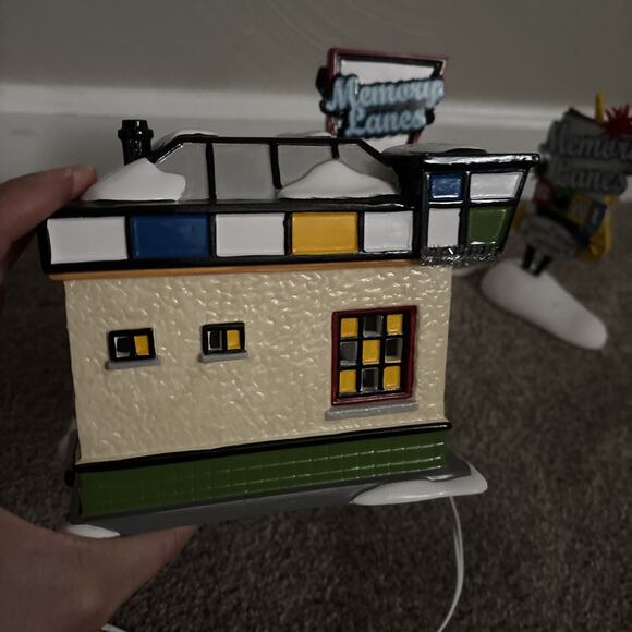 Dept. 56 Snow Village Memory Lanes Bowl - Picture 10 of 16